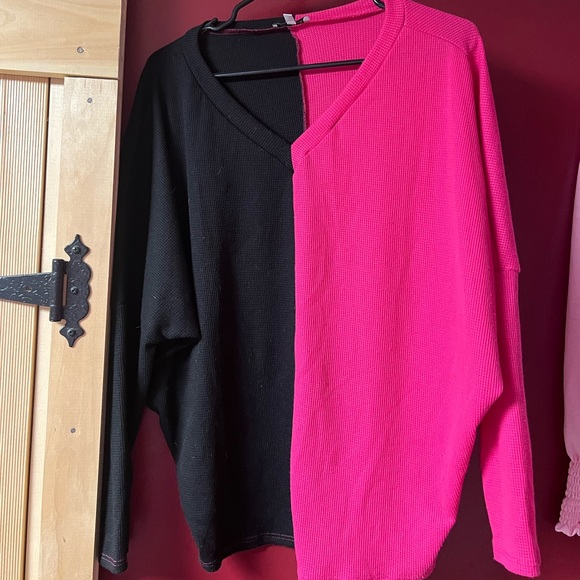white birch Tops - Two tone long sleeve tee